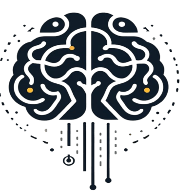 The graphic depicts a brain with network connections, symbolizing advanced data analysis that augments decision-making by providing actionable insights. 