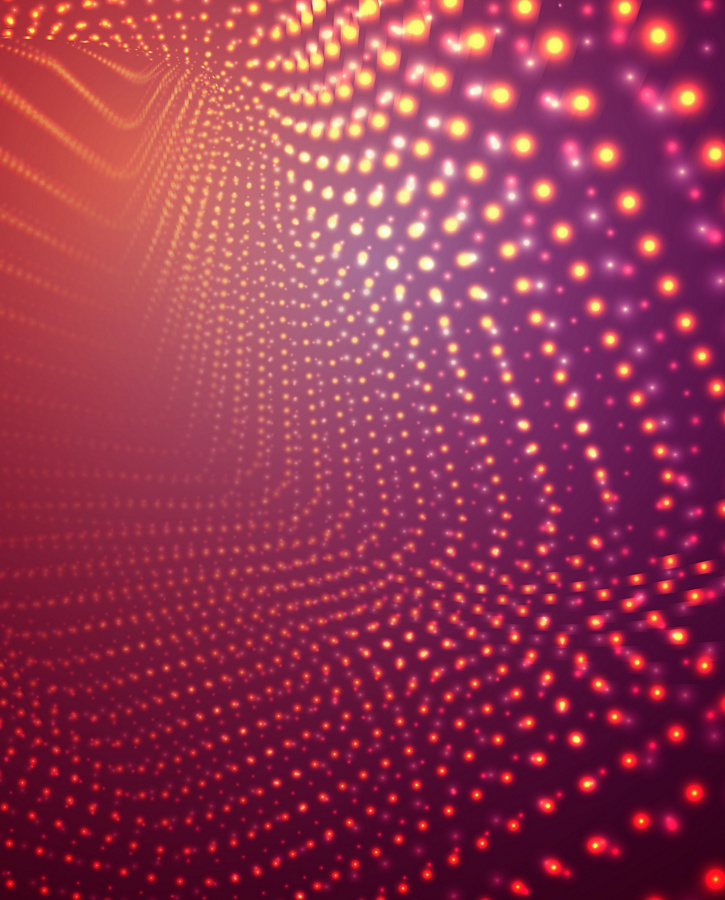 abstract vector background, bright infinite tunnel of glowing segments.