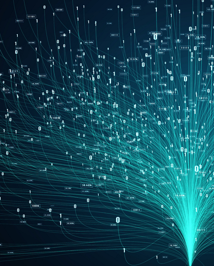 Technology Artificial intelligence (AI) and internet of things IOT  network animation concept. Big data flow analysis, deep learning modern computer technologies network connectivity.